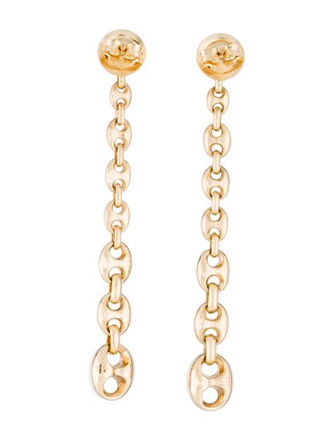 gucci marina chain drop earrings|Gucci Marina Chain single earring in gold.